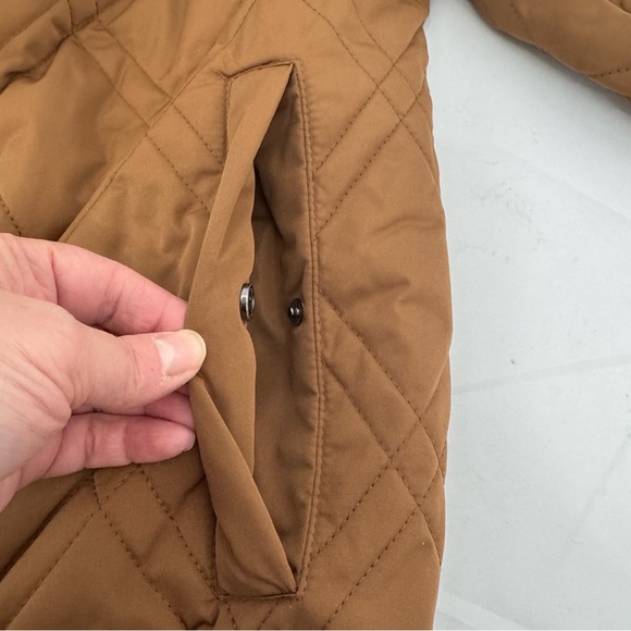 NWT Michael Kors Diamond Quilted Bomber Jacket Luggage Men’s S Tan $159 - Picture 8 of 15